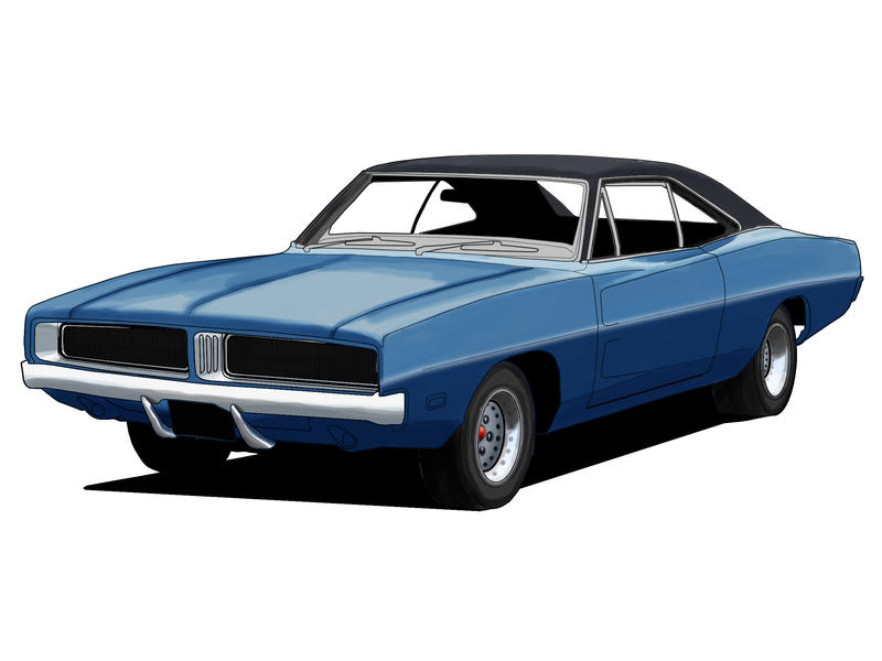 1969 Dodge Charger Drawing | Free download on ClipArtMag