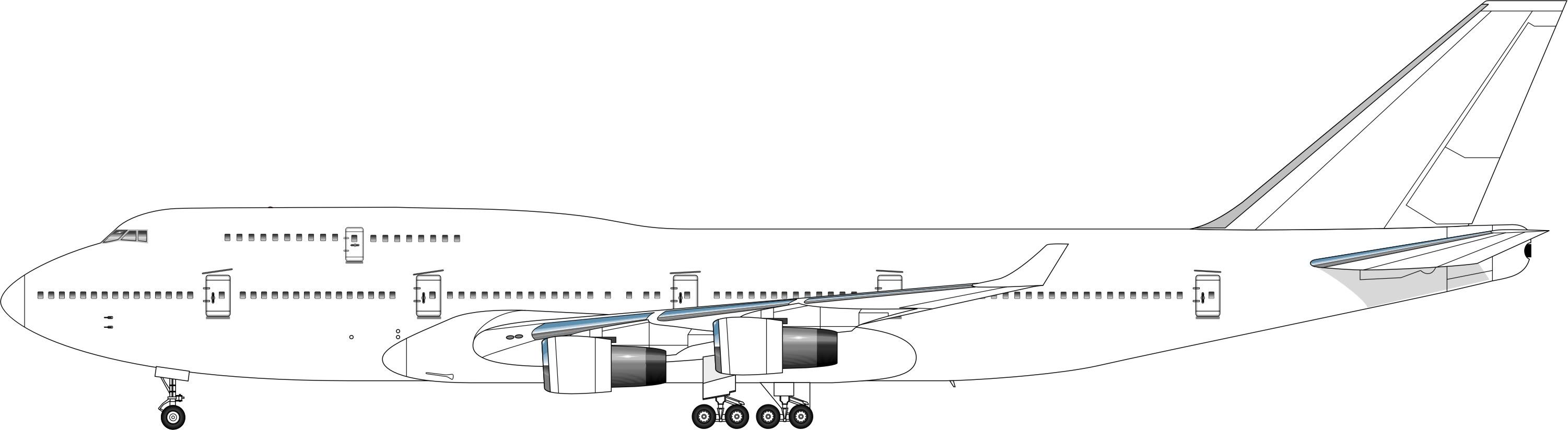 Boeing 747 Technical Drawing