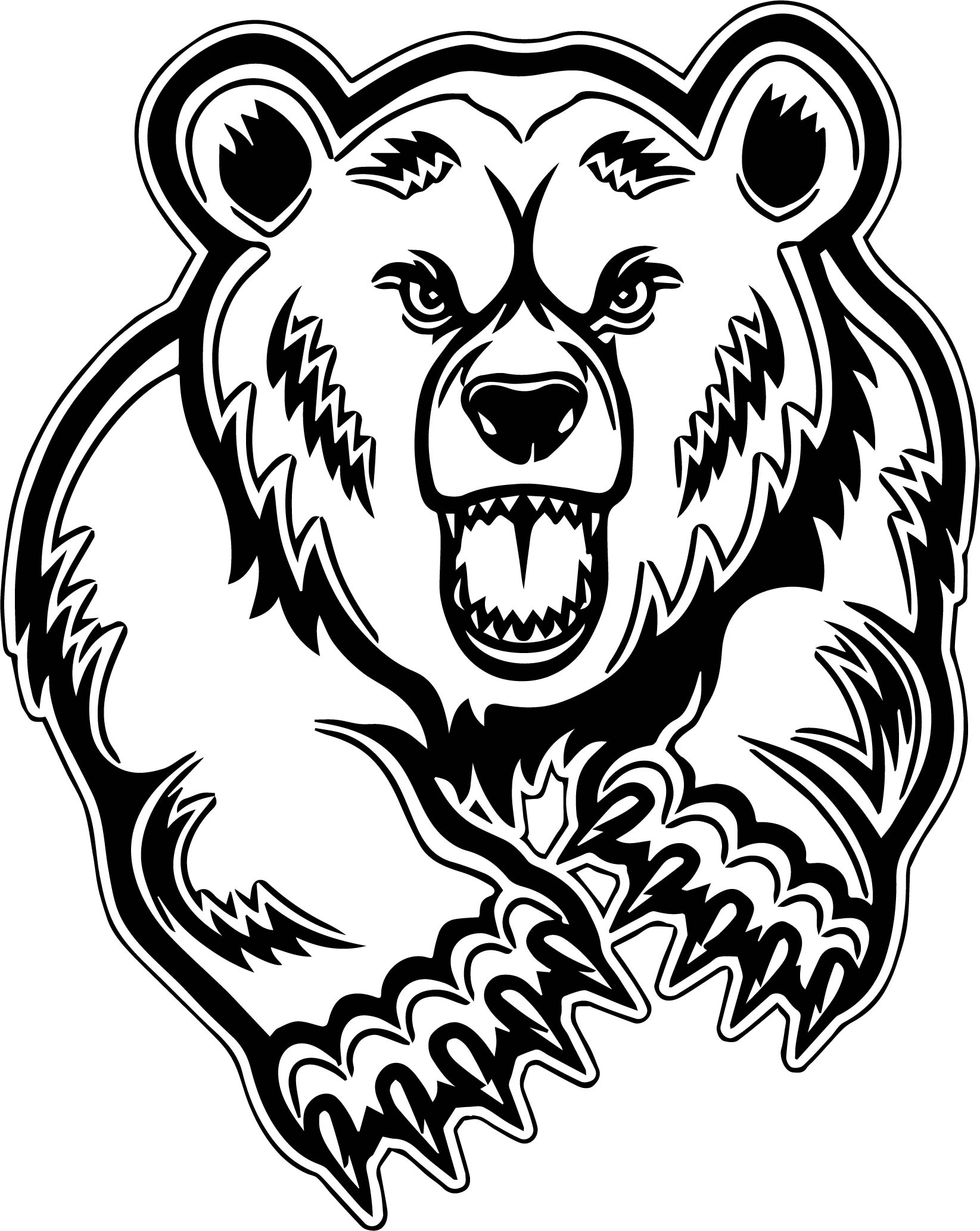 Angry Bear Drawing | Free download on ClipArtMag