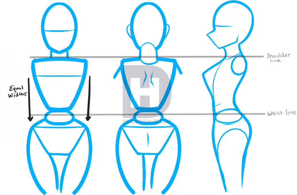 Anime Girl Body Drawing | Free download on ClipArtMag