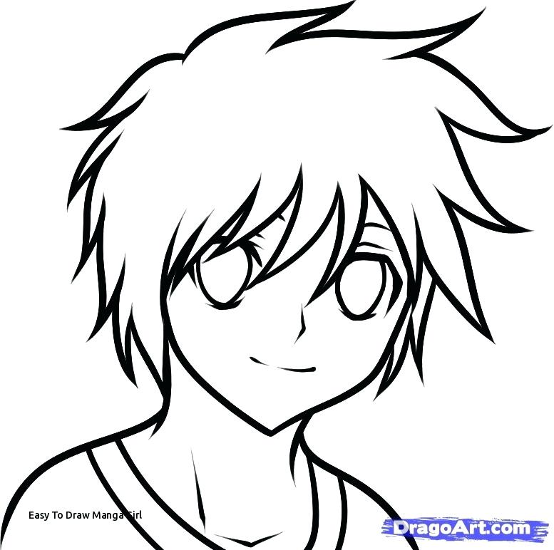 Anime Girl Easy Drawing | Free download on ClipArtMag