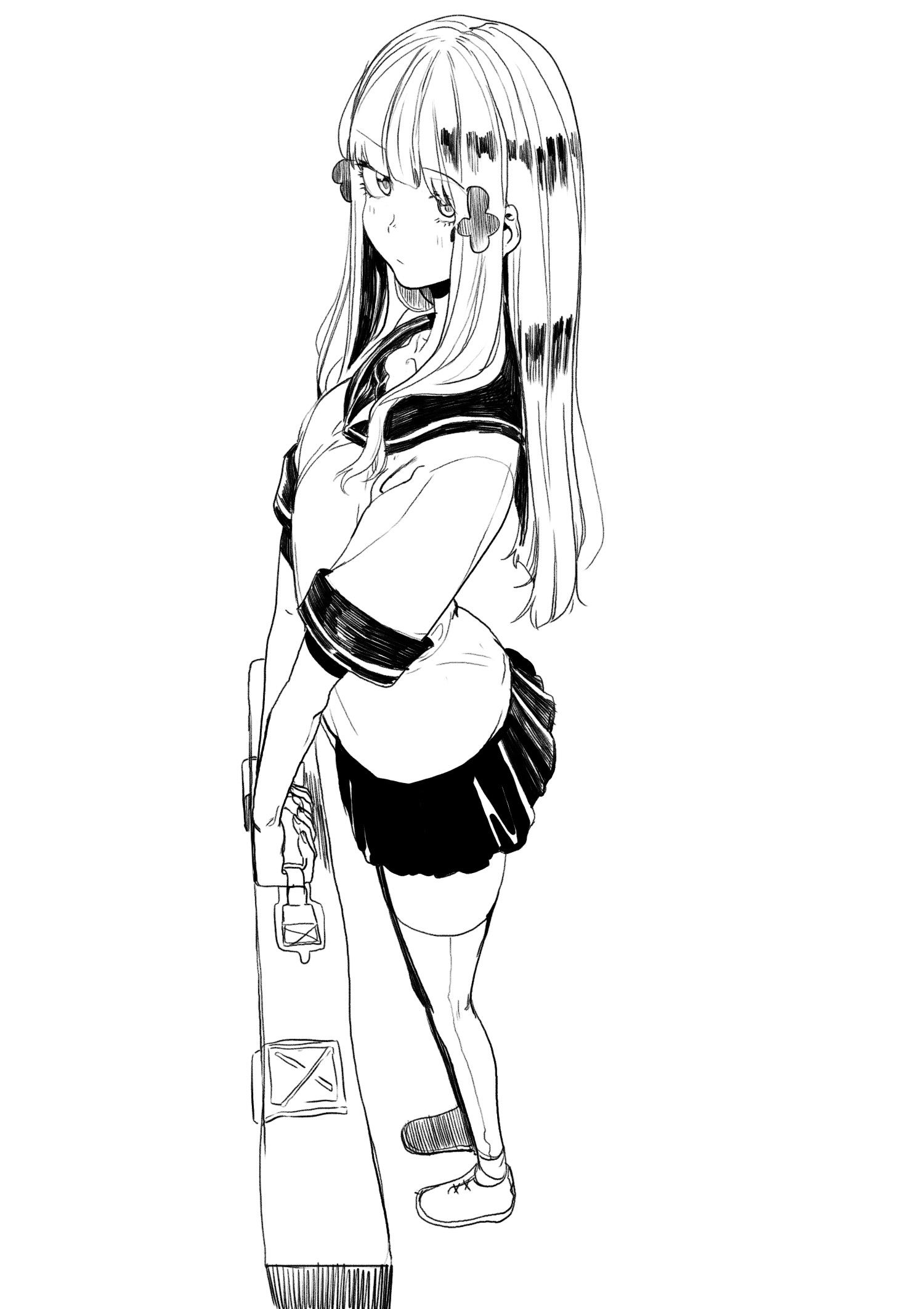 Anime Girl Full Body Drawing | Free download on ClipArtMag