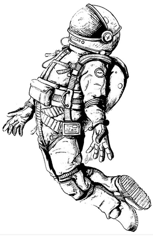 Astronaut Drawing | Free download on ClipArtMag