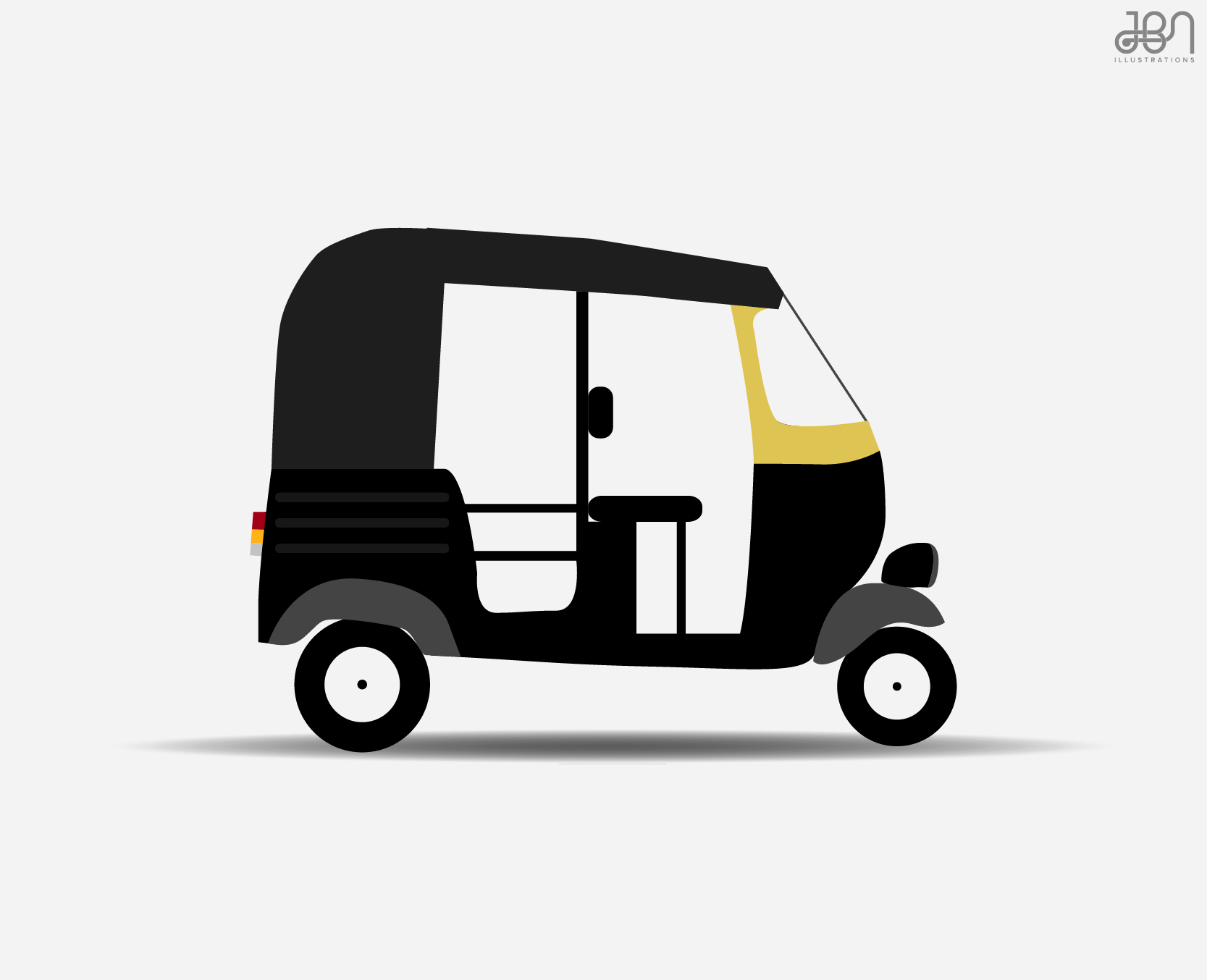 Easy Auto Rickshaw Drawing