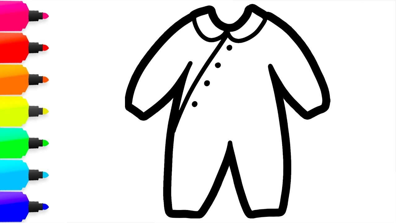 712 Cartoon Coloring Pages Of Baby Clothes with Animal character