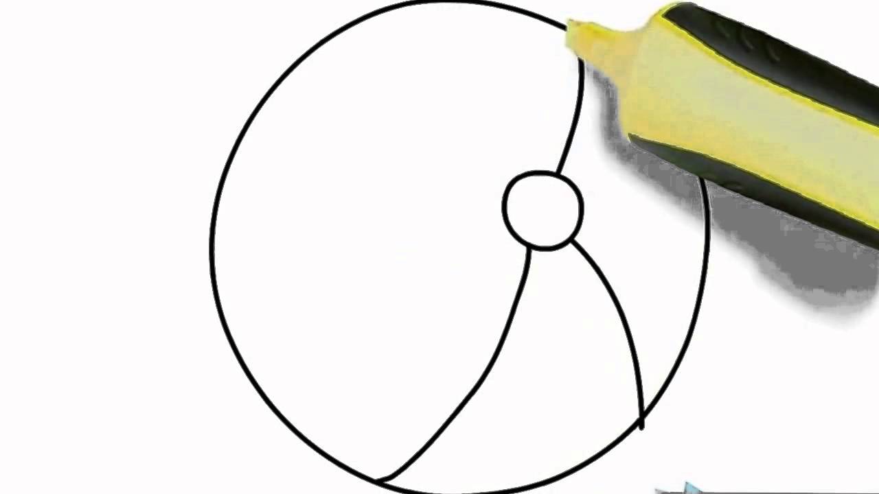 Tennis Ball Drawing Easy - How to draw Tennis Ball for kids step by