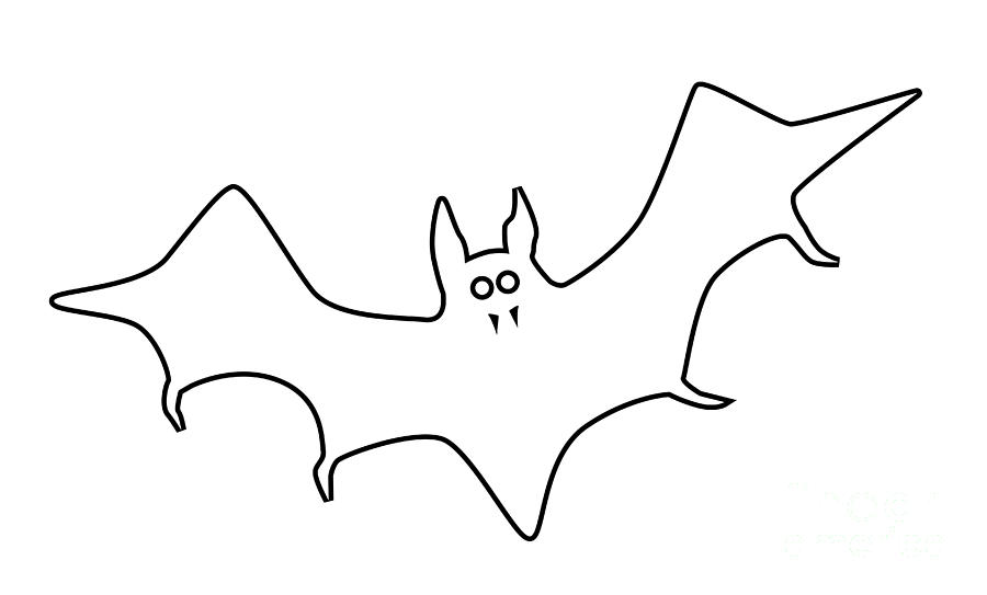 Bat Line Drawing | Free download on ClipArtMag