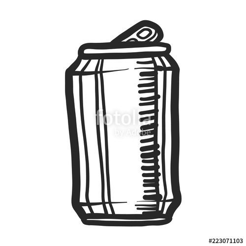 Beer Can Drawing 