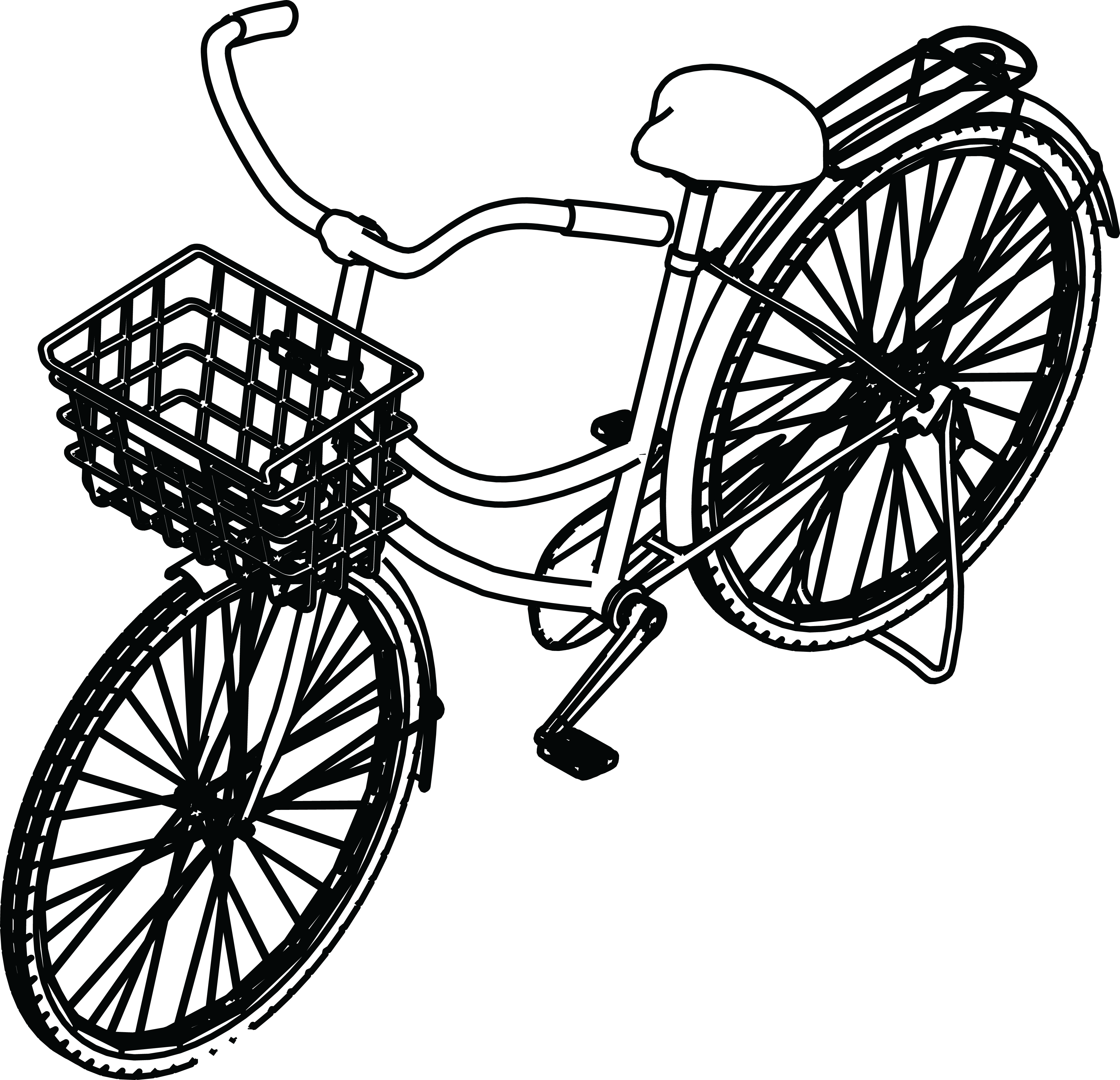 Bike Line Drawing Free download on ClipArtMag