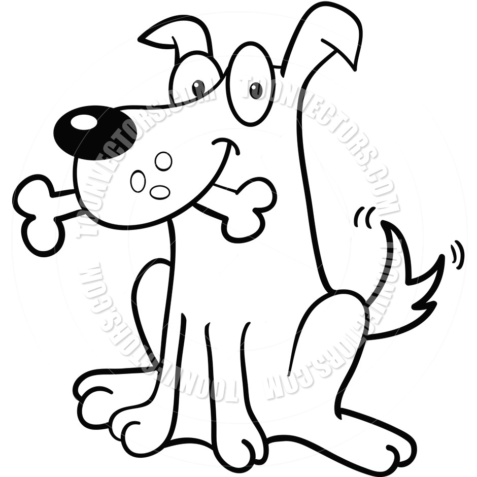 Black And White Dog Drawing | Free download on ClipArtMag