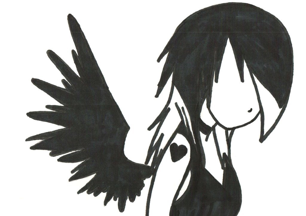 Black Angel Drawings Free download on ClipArtMag