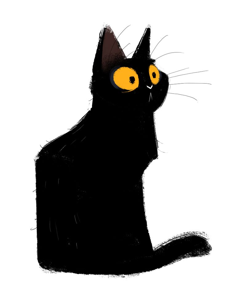 Black Cat Drawing | Free download on ClipArtMag