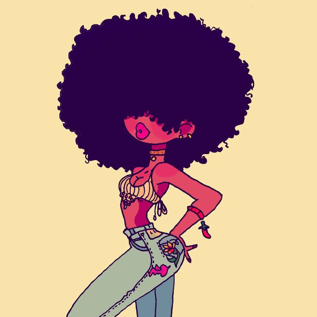 Black Girl Afro Drawing | Free download on ClipArtMag