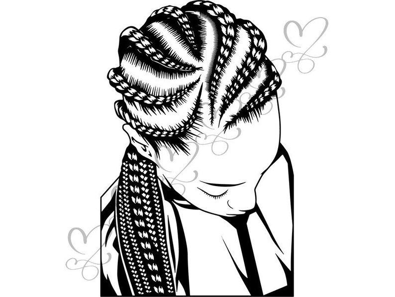 Black Girl With Braids Drawing Free Download Best Black