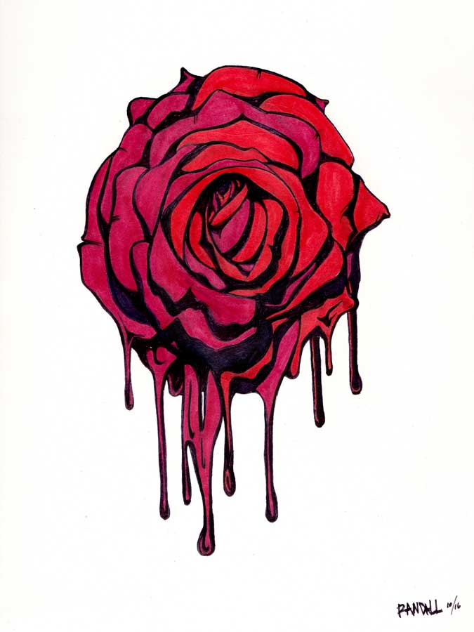 Bleeding Rose Drawing | Free download on ClipArtMag