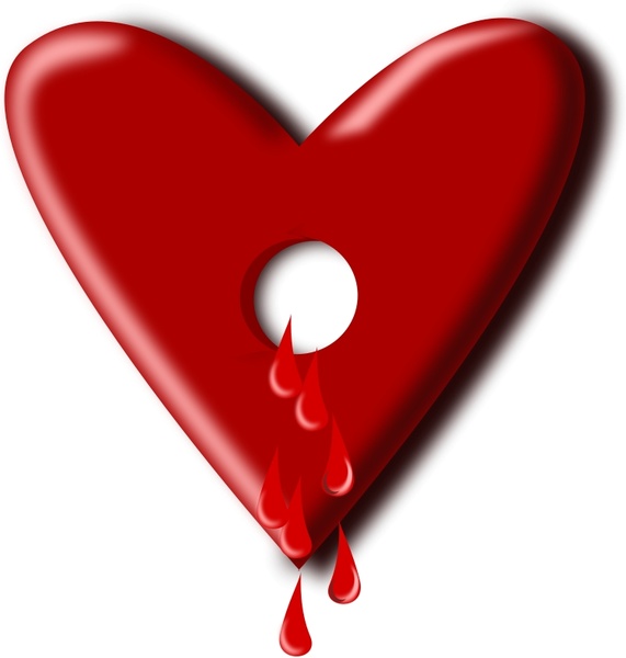 Bloody Heart Drawing | Free download on ClipArtMag