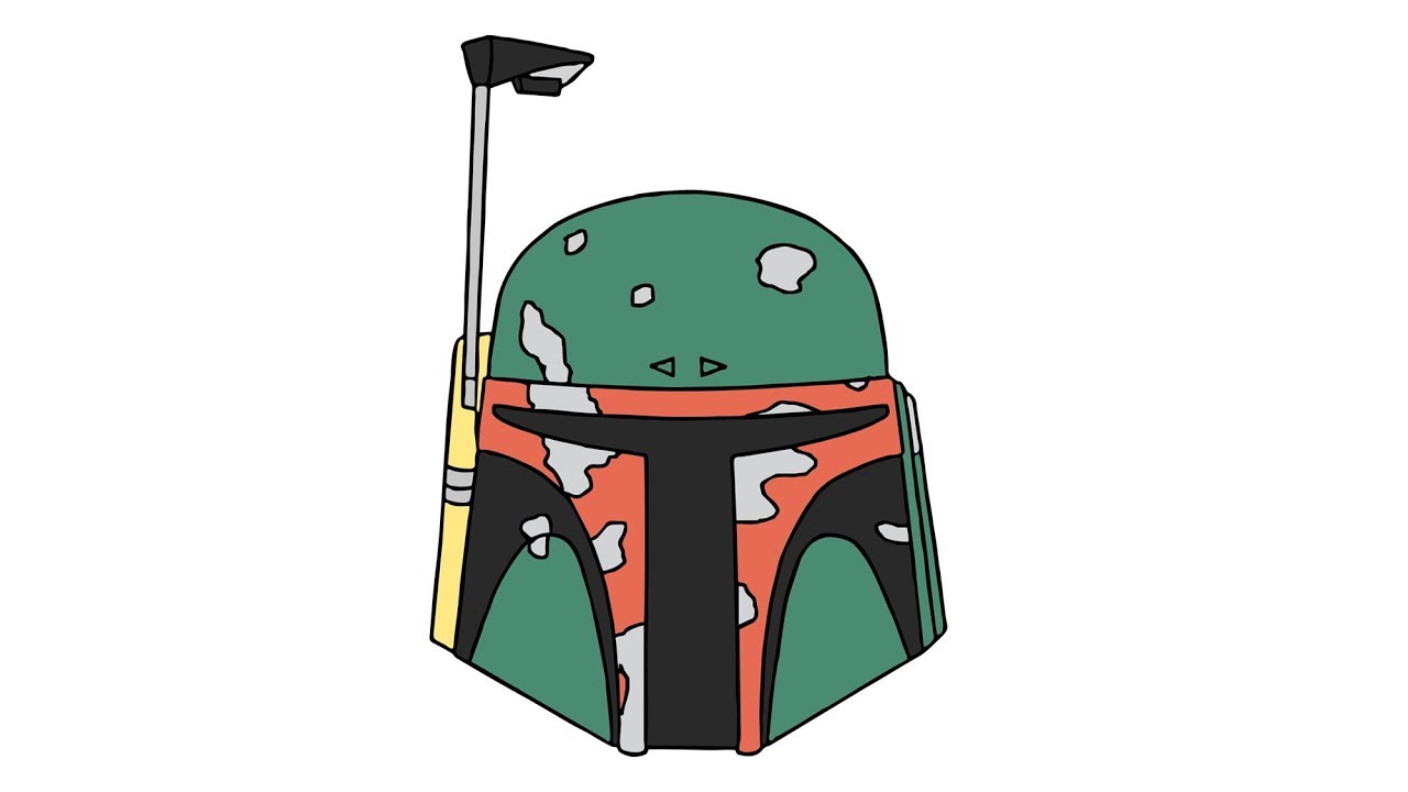 Boba Fett Helmet Drawing | Free download on ClipArtMag