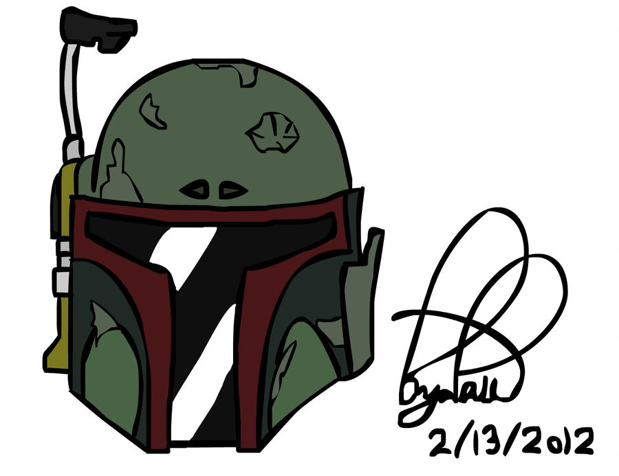 Boba Fett Helmet Drawing | Free download on ClipArtMag