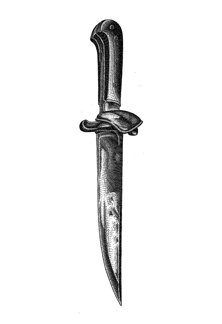 Bowie Knife Drawing Free download on ClipArtMag