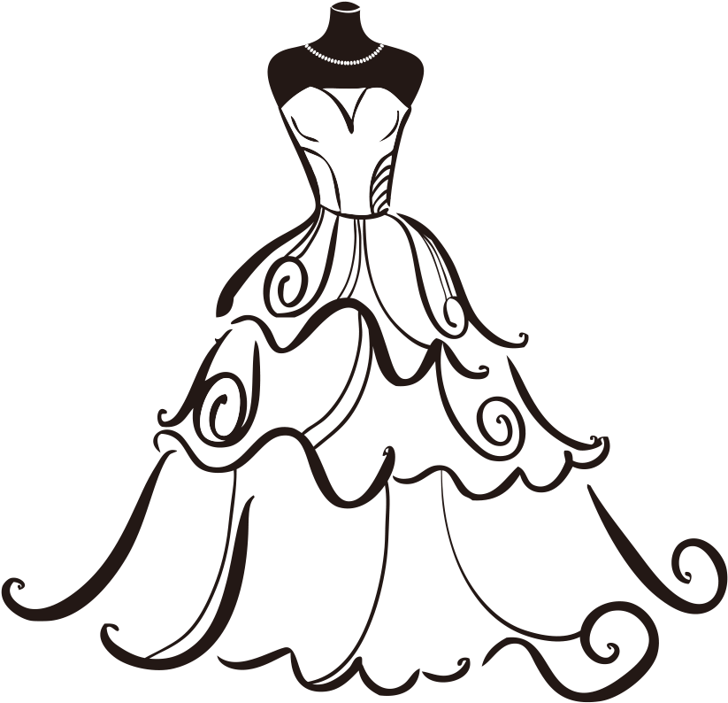 Bride Dress Drawing | Free download on ClipArtMag