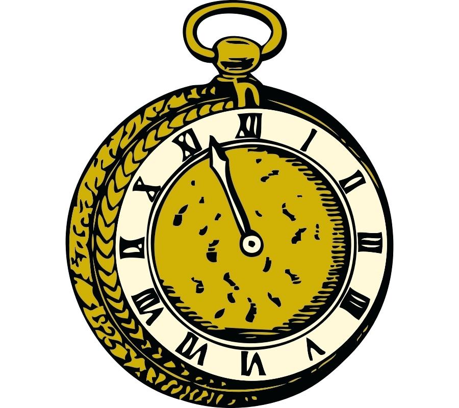 Broken Pocket Watch Drawing Free download on ClipArtMag