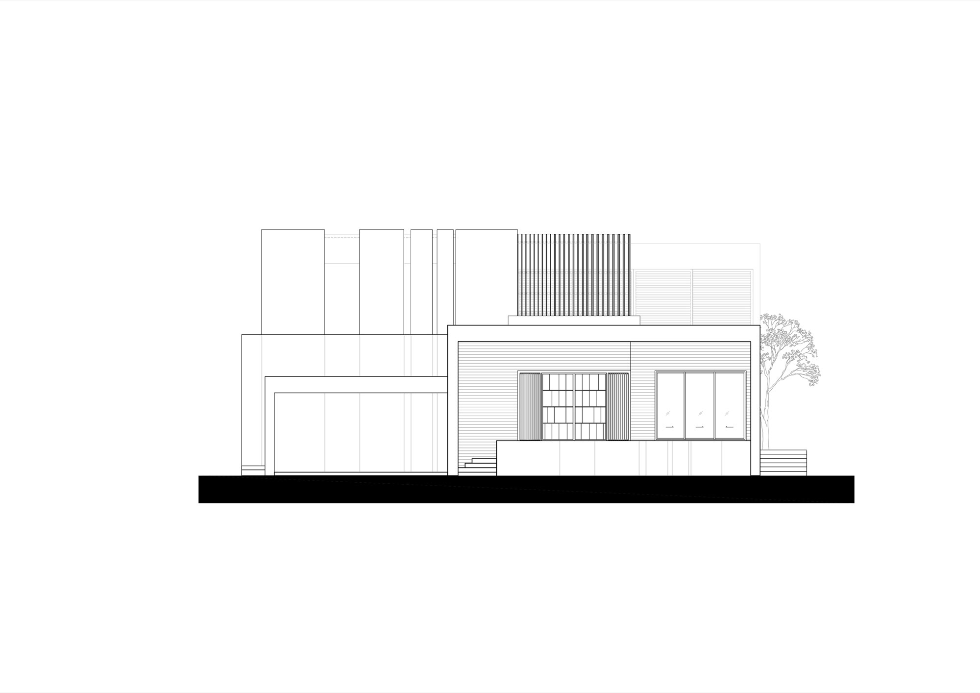 Building Elevation Drawing Free download on ClipArtMag