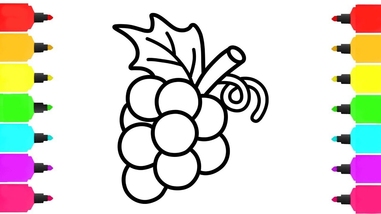 Bunch Of Grapes Drawing | Free download on ClipArtMag