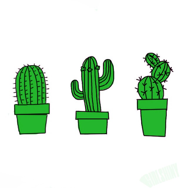 Cactus Tumblr Drawing | Free download on ClipArtMag