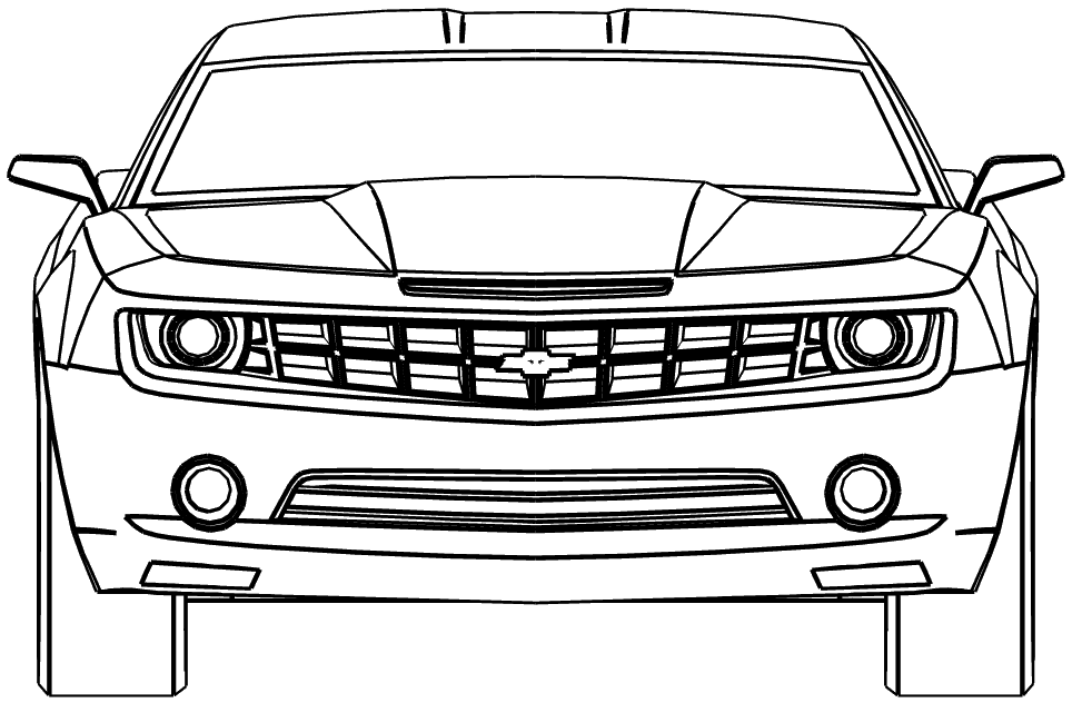 Camaro Outline Drawing Free Download On Clipartmag