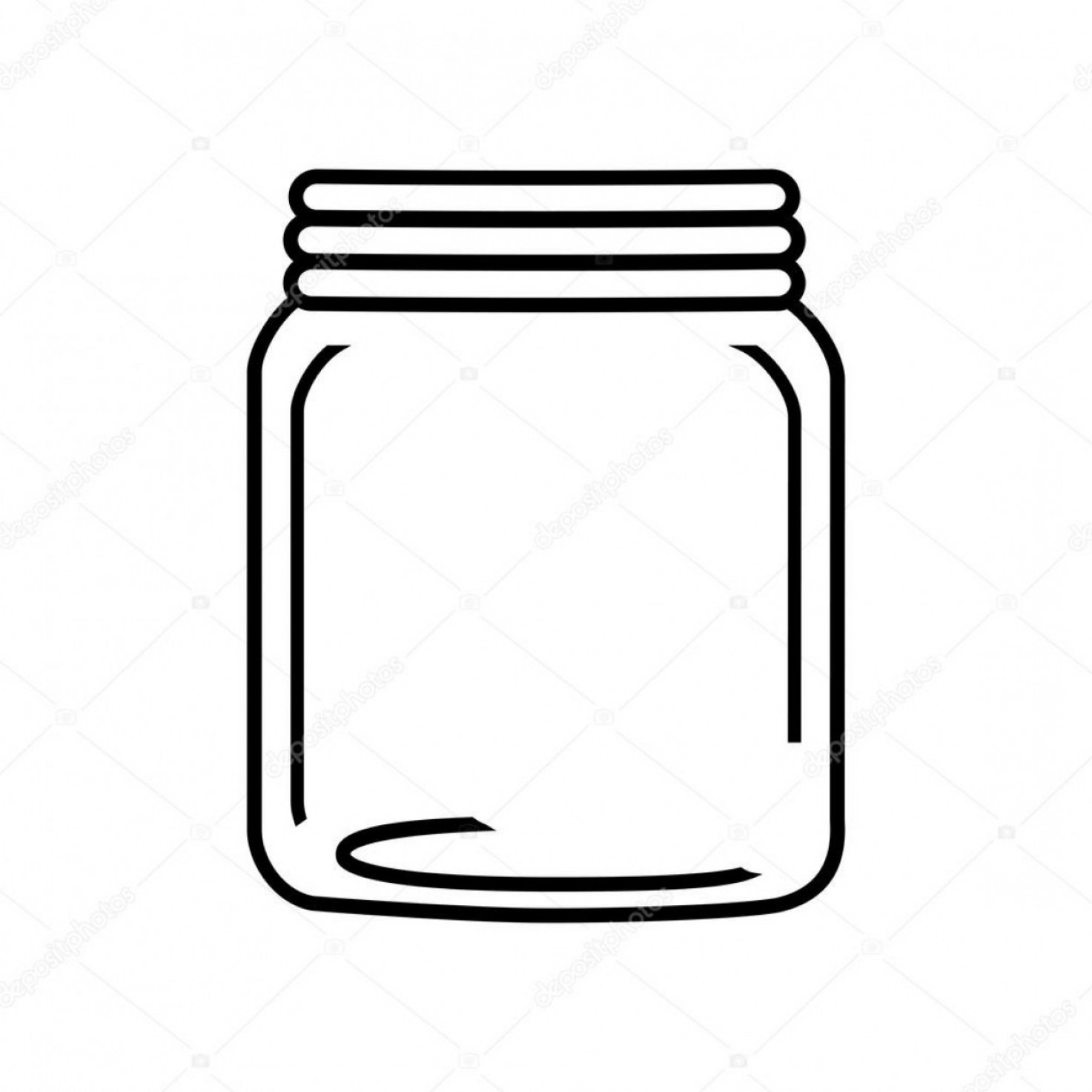 Canning Jar Drawing Free download on ClipArtMag