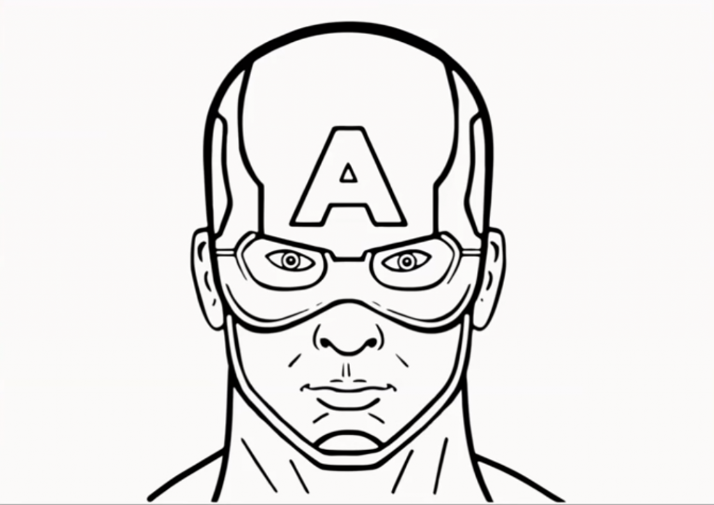 How To Draw A Captain America Sketch for Kindergarten