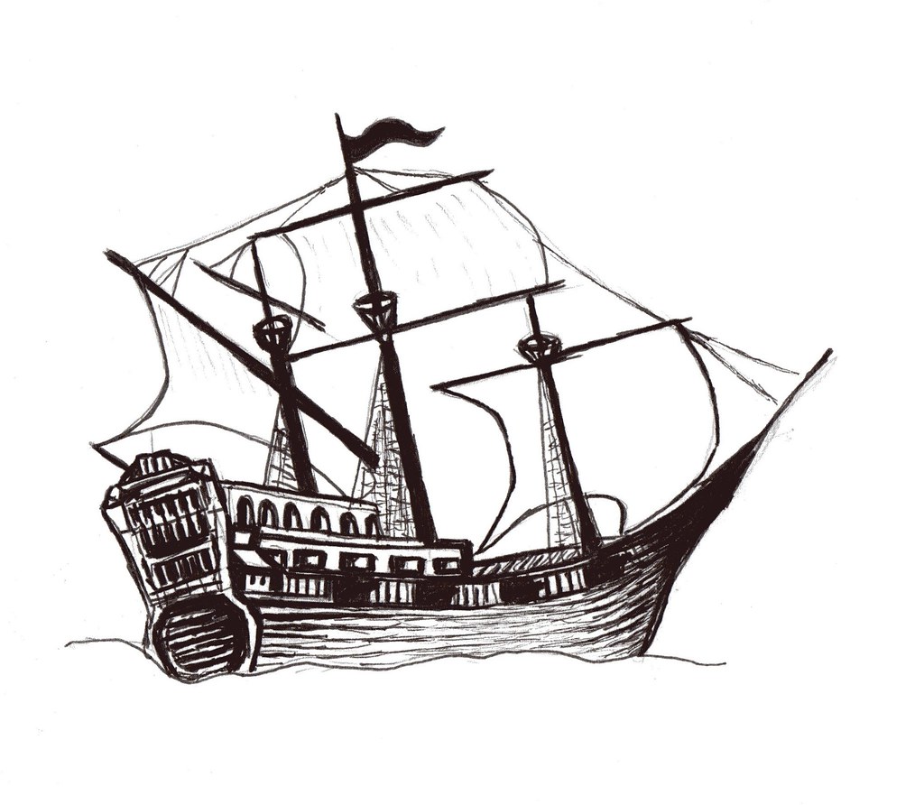 Caravel Drawing | Free download on ClipArtMag