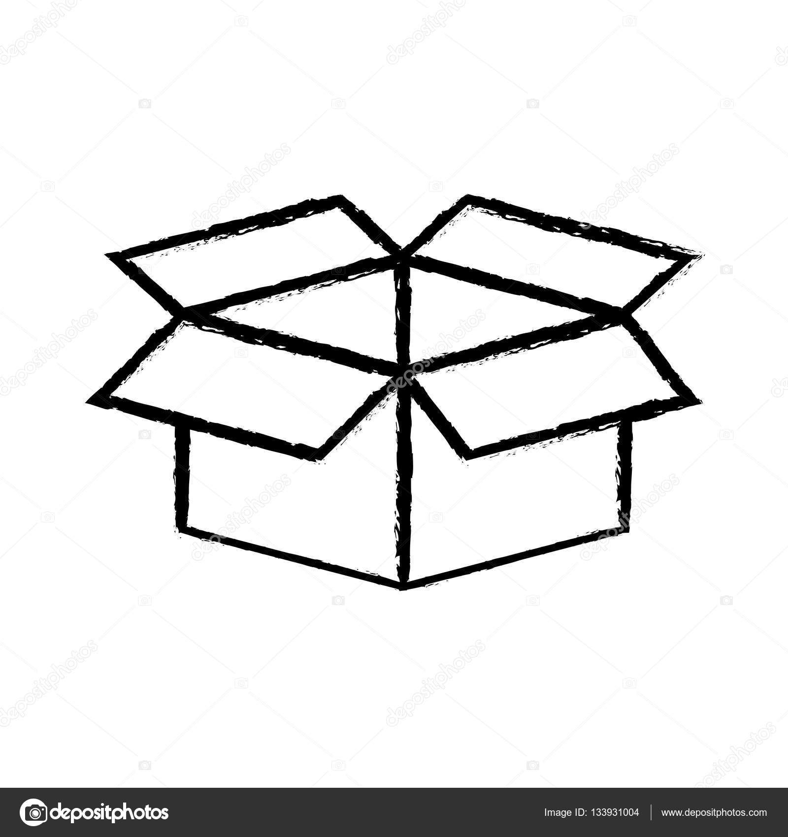 Cardboard Box Drawing Free download on ClipArtMag