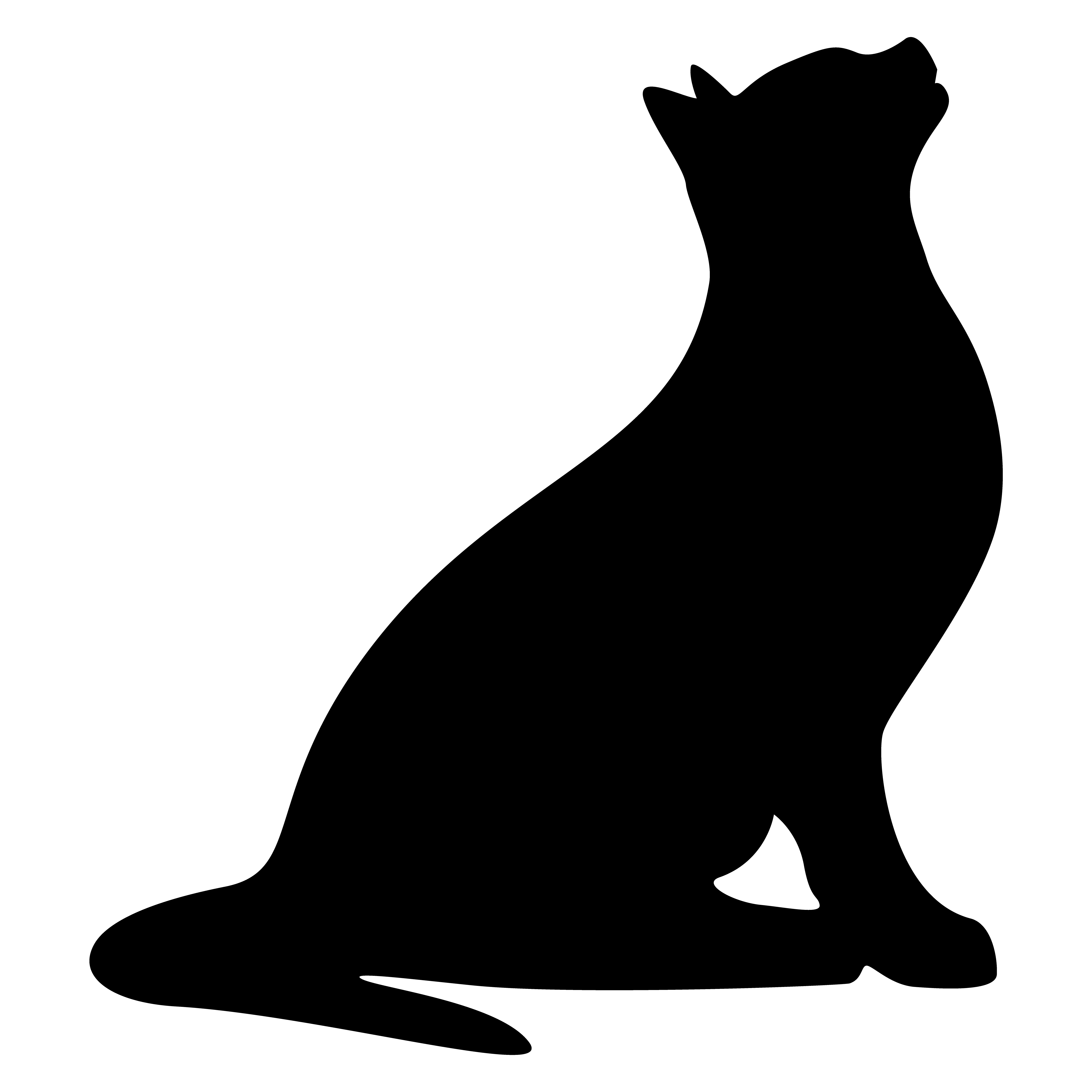 Cat Silhouette Drawing Free download on ClipArtMag