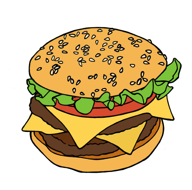 Cheeseburger Drawing Free download on ClipArtMag