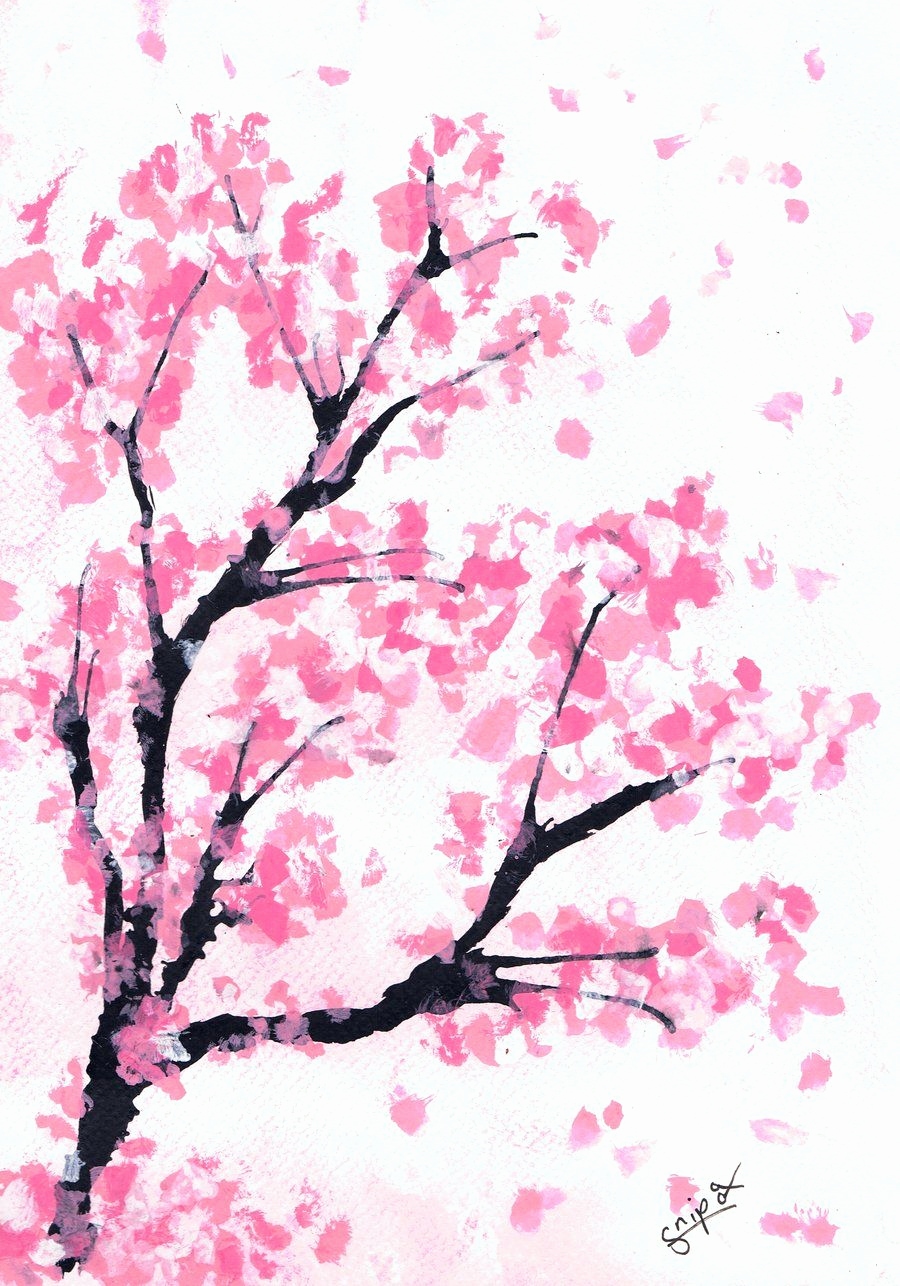 Cherry Blossom Branch Drawing | Free download on ClipArtMag