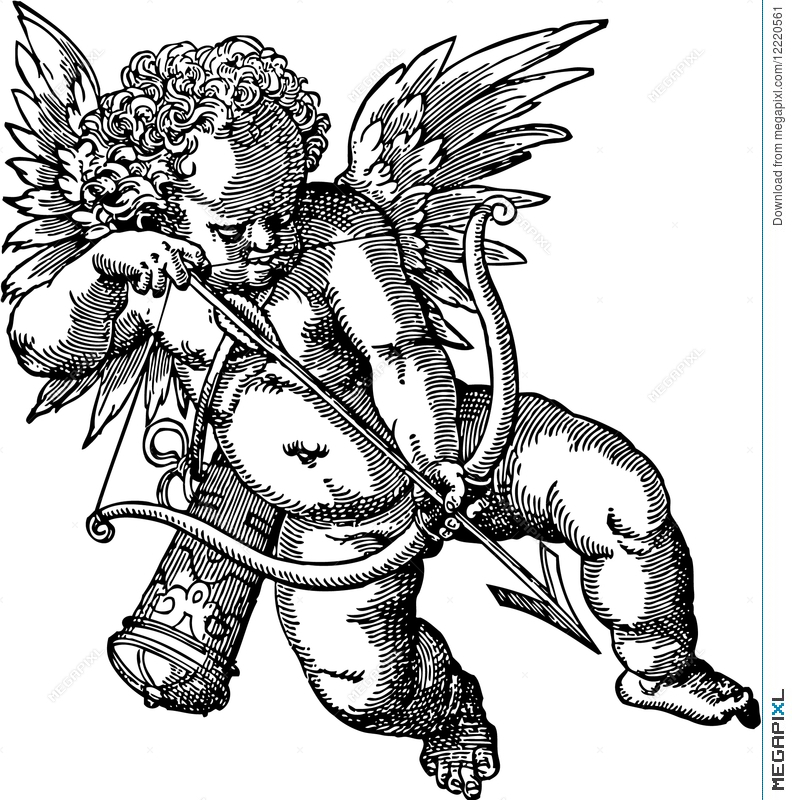 Black Cherub Angel Drawing : Churub Drawing - ReusableArt.com / The