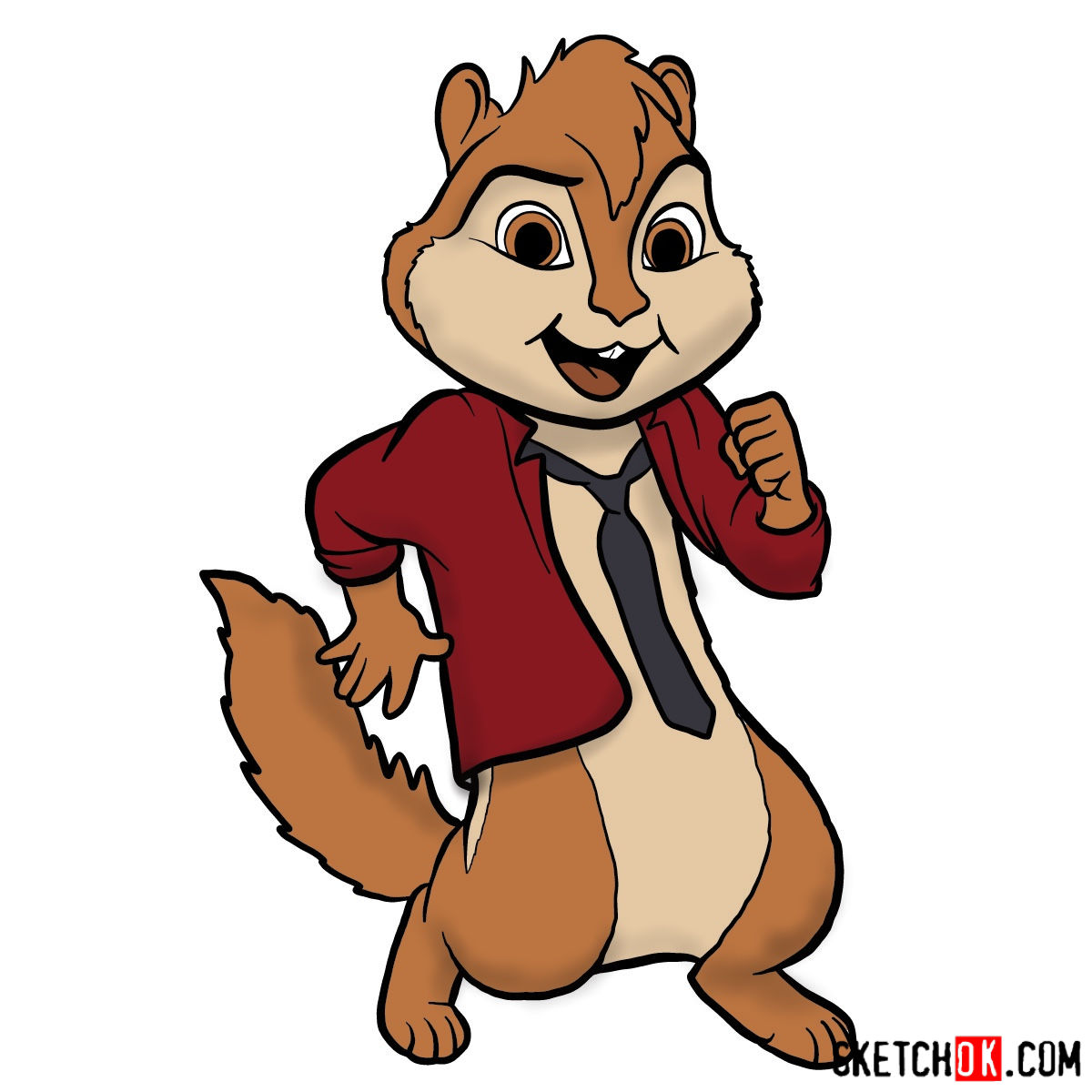 Chipmunk Drawing Free download on ClipArtMag