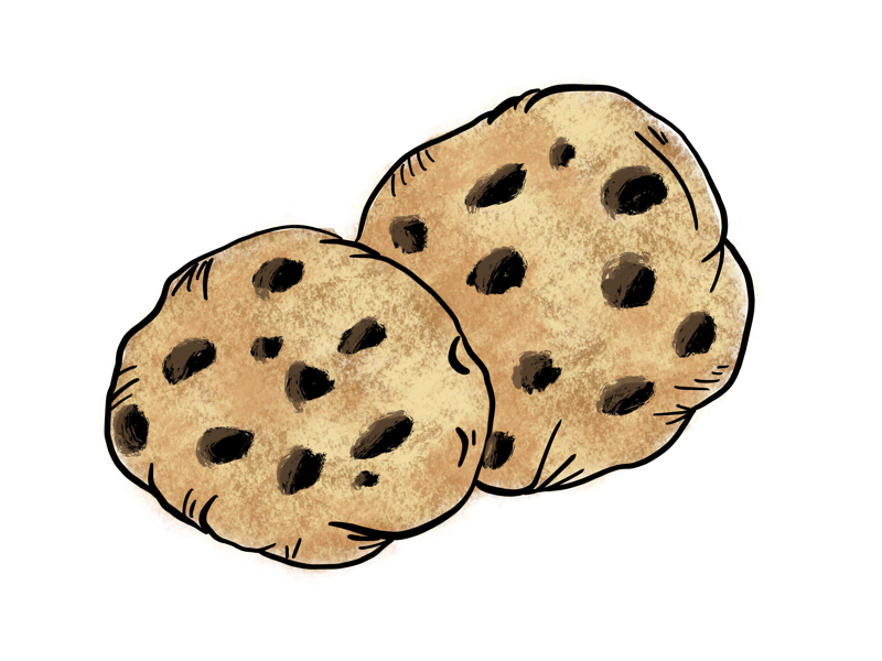 Chocolate Chip Cookie Drawing | Free download on ClipArtMag