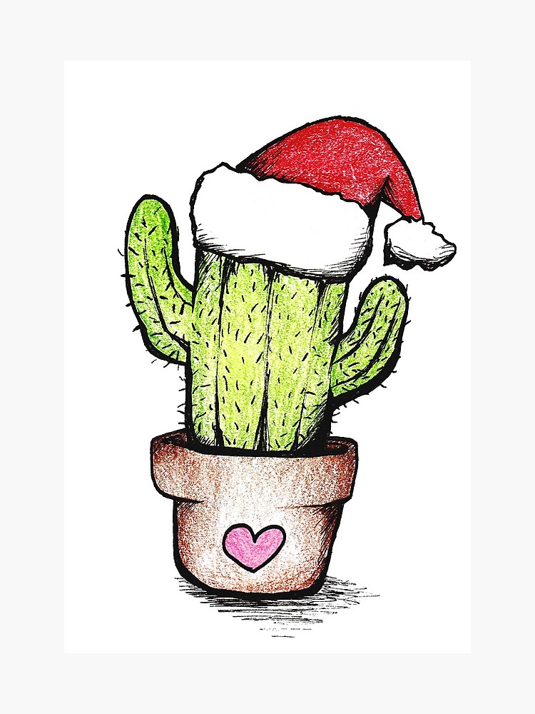 Christmas Cactus Drawing | Free download on ClipArtMag