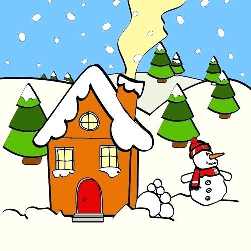 Christmas House Drawing | Free download on ClipArtMag