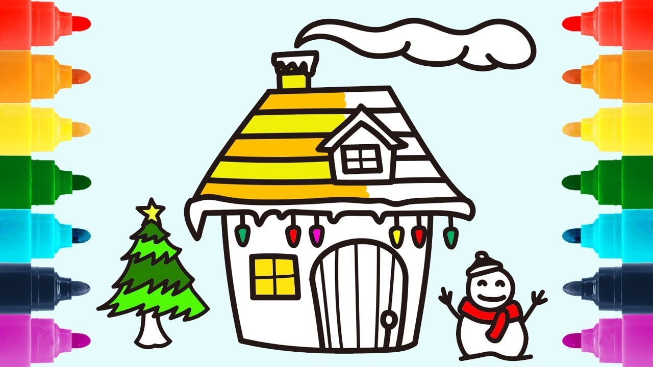 Christmas House Drawing | Free download on ClipArtMag