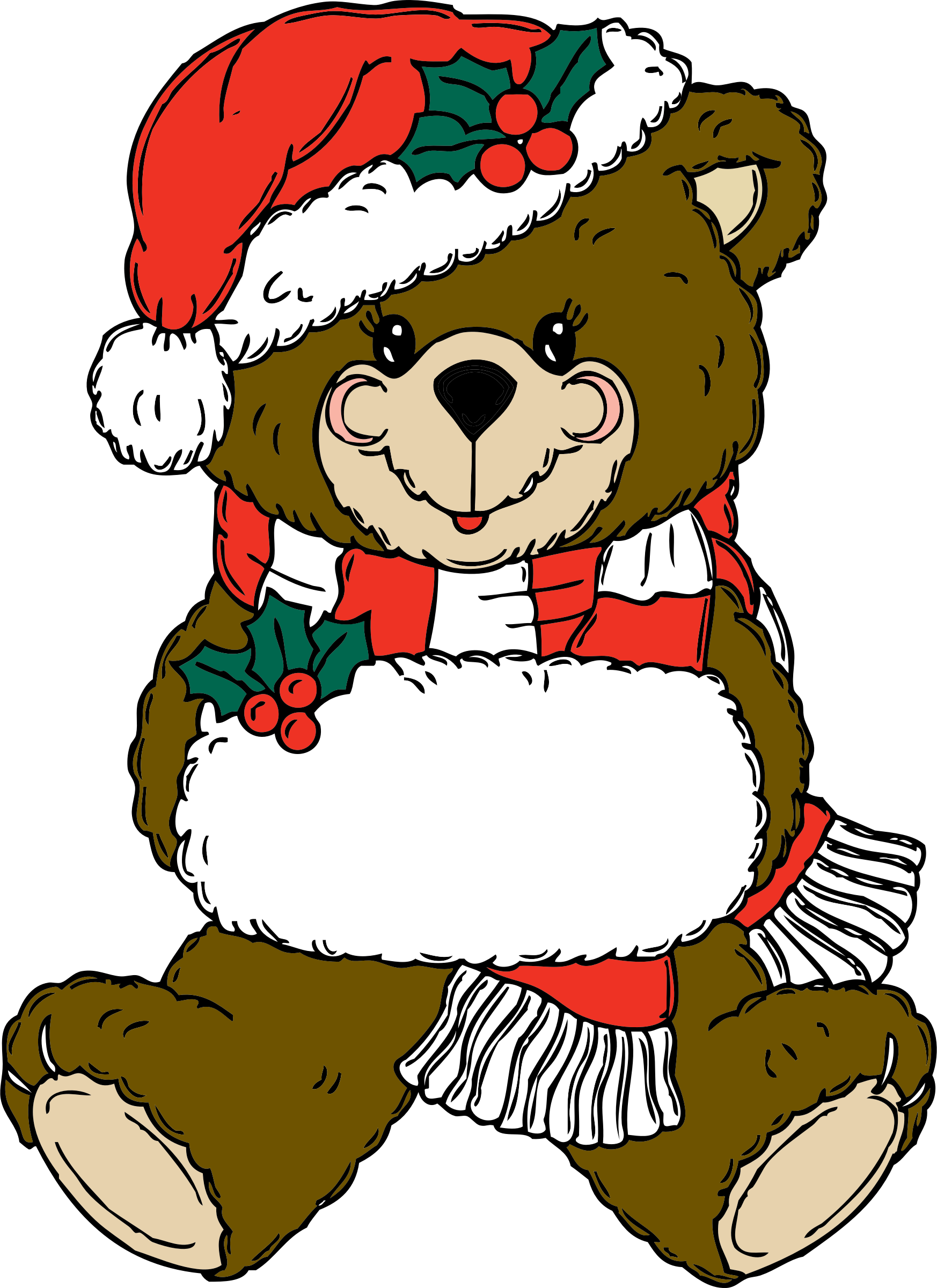 Christmas Teddy Bear Drawing Free download on ClipArtMag