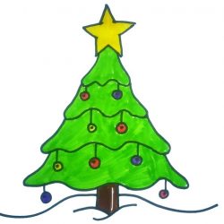 Cute Christmas Tree Drawing | Free download on ClipArtMag