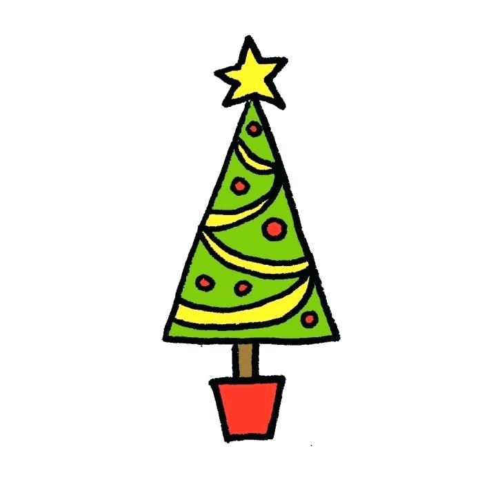 Christmas Tree Drawing Step By Step | Free download on ClipArtMag