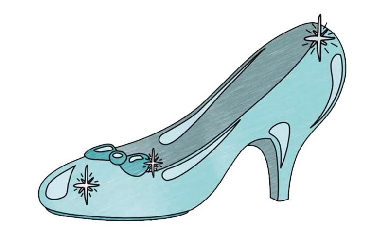 Cinderella Slipper Drawing Free Download On Clipartmag 