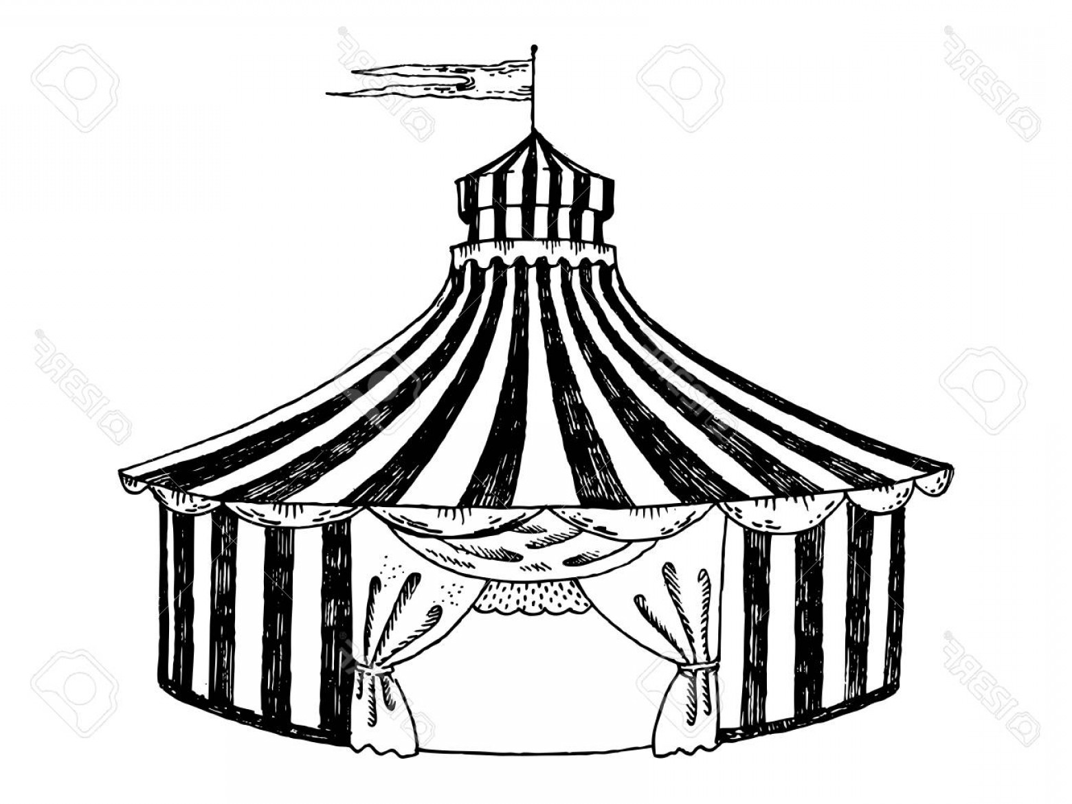 Circus Tent Drawing | Free download on ClipArtMag