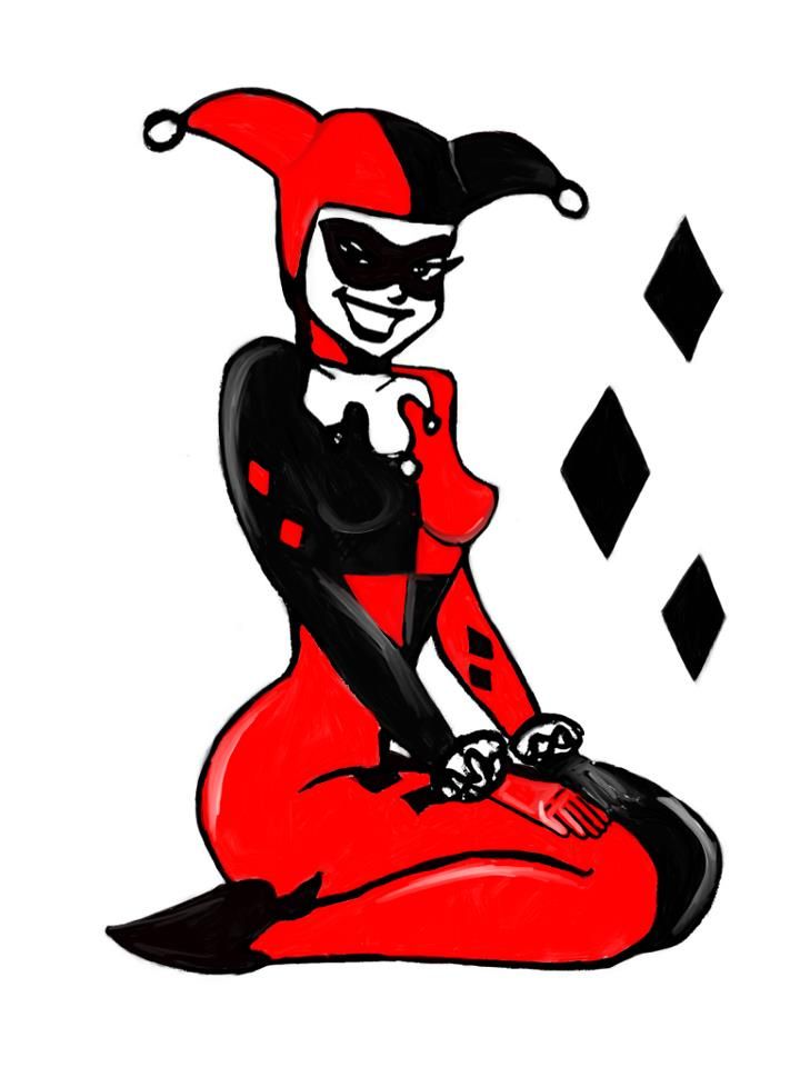 Classic Harley Quinn Drawing 