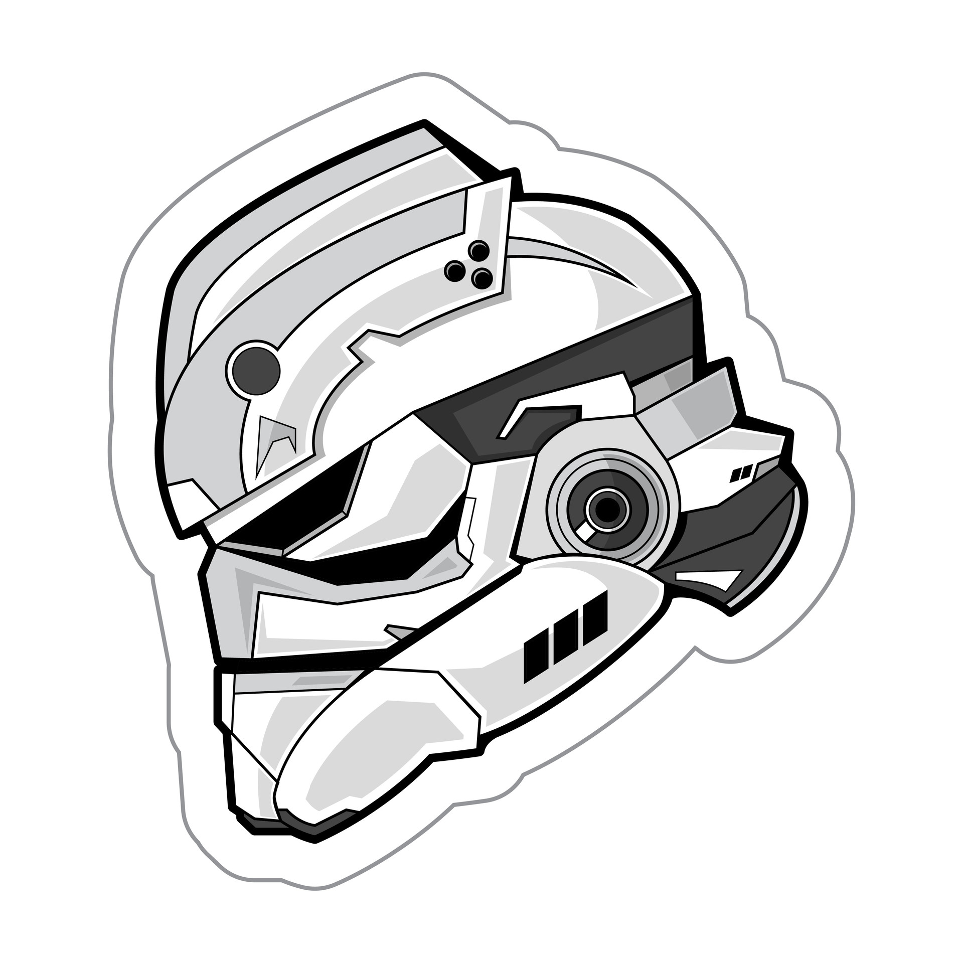 Clone Trooper Helmet Drawing | Free download on ClipArtMag