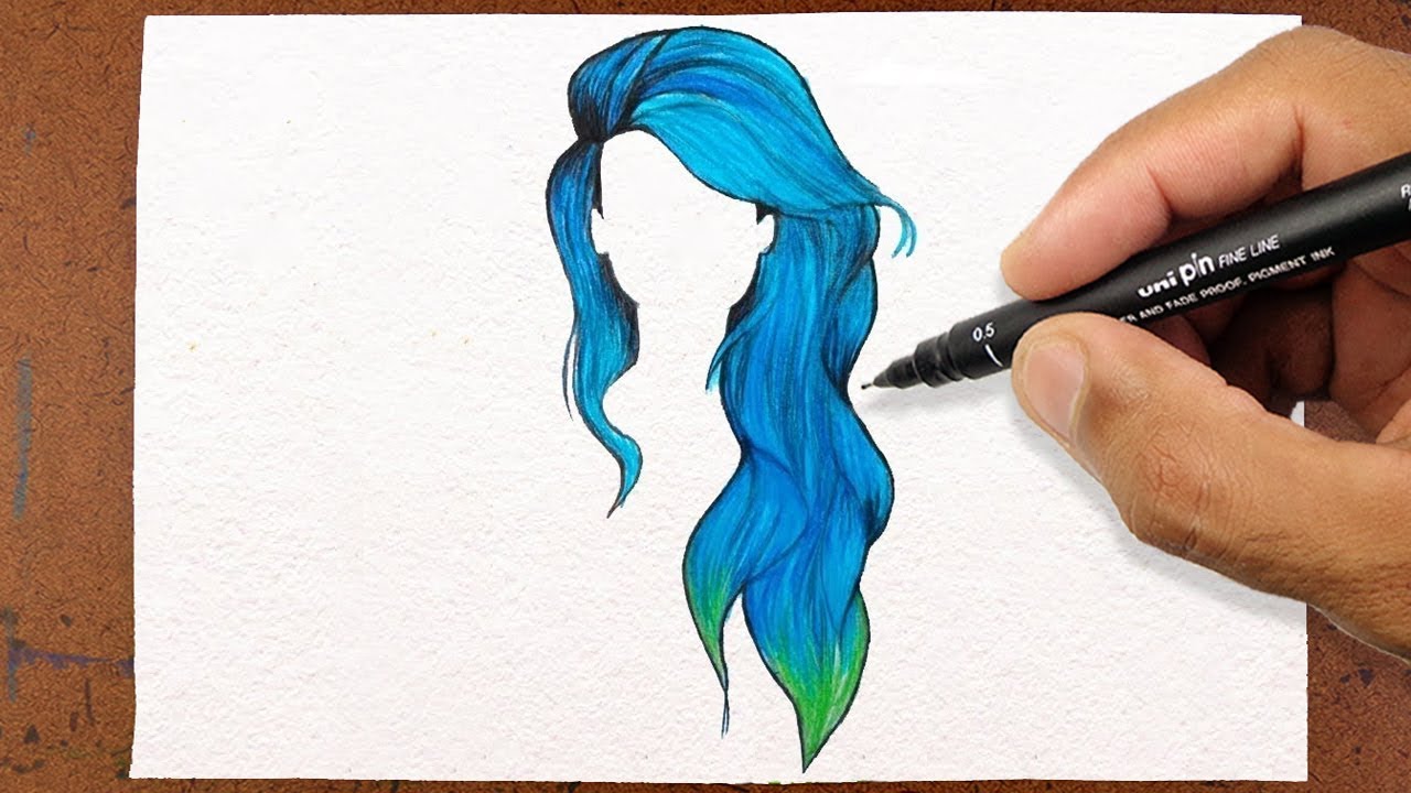 Colorful Hair Drawing Tumblr Free Download On Clipartmag